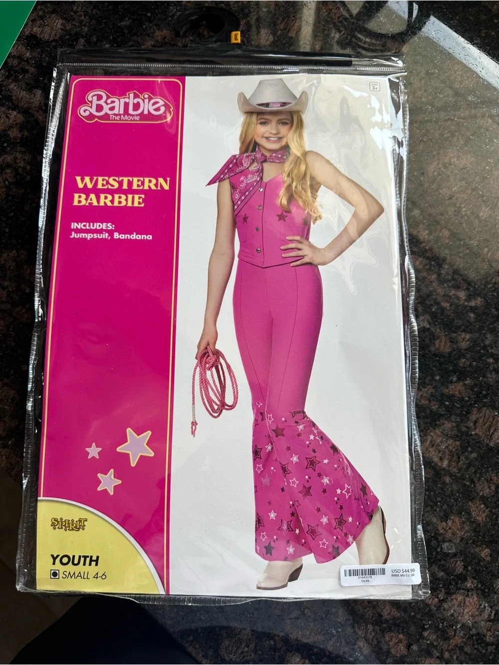Barbie Western Kids Jumpsuit Costume - Pink